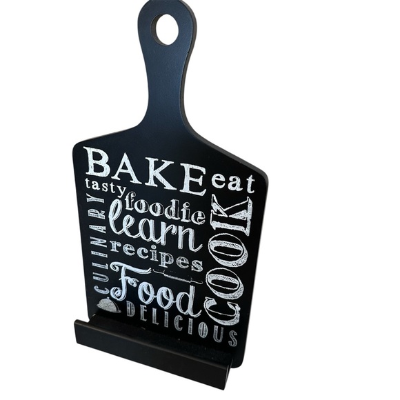 Other - The Design House Black & White Wooden Cookbook Stand Holder GUC